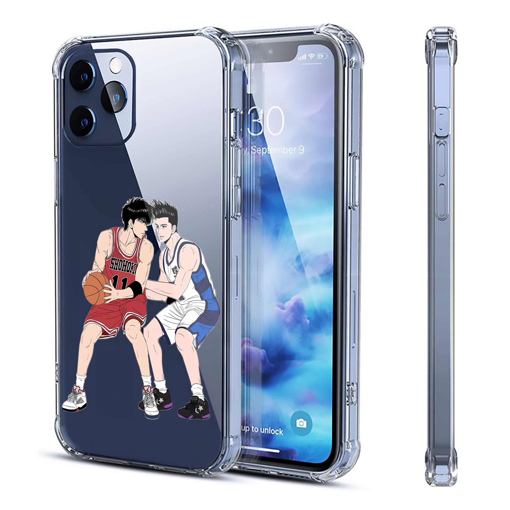 （画像用） SLAM DUNK／スラムダンク 【iPhone 12シリーズ対応】透明スマホケース（クリアソフトケース）